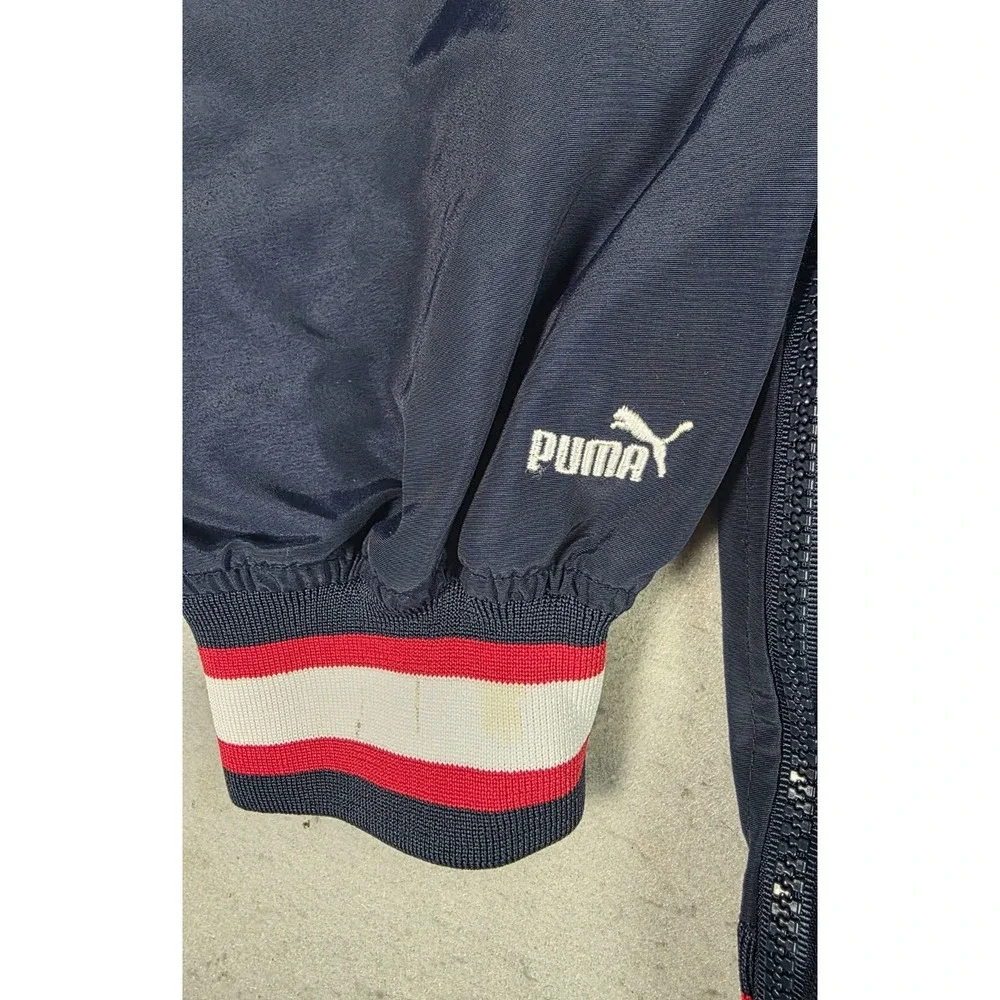 Men's Vintage Cleveland Indians 90s Puma XL - MLB Baseball Windbreaker Jacket